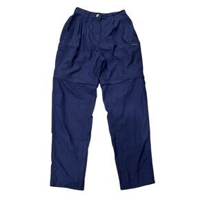ExOfficio Women's Pleated Lightweight Convertible Hiking Pants Dark Blue Size 6